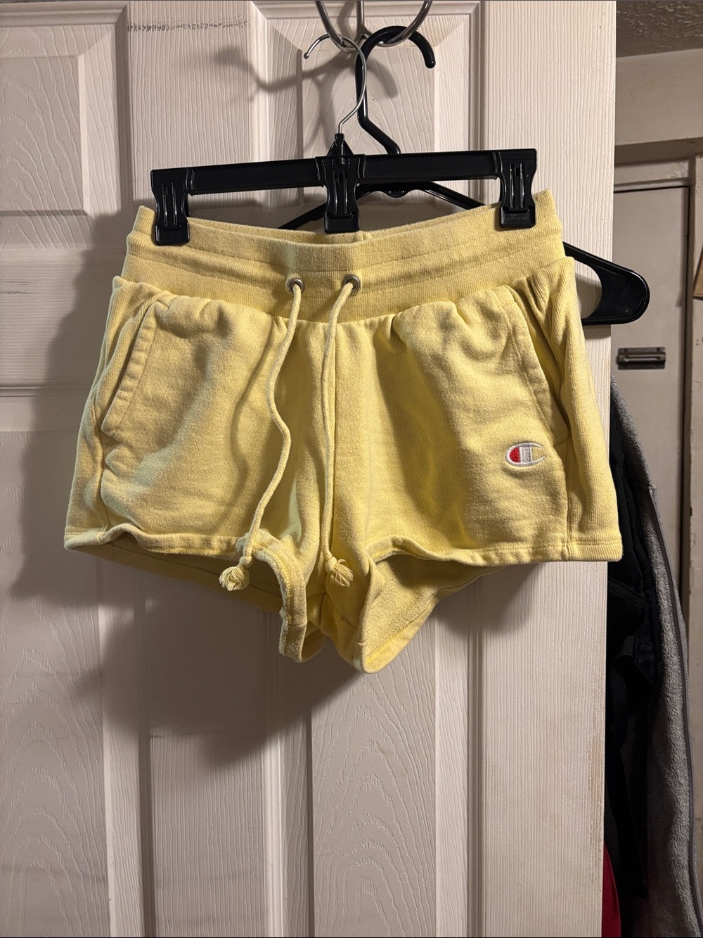 Champion Pale Yellow Terry Pull-On Athletic Shorts